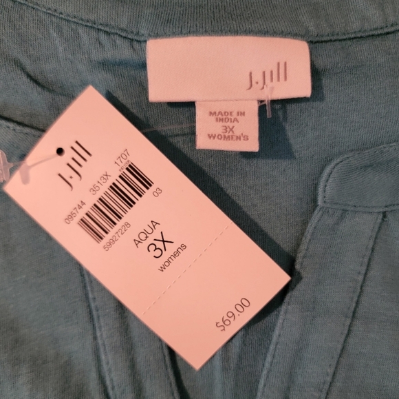J.Jill Aqua Blue V-Neck Sleeveless Tank Top 3XL - Picture 6 of 7